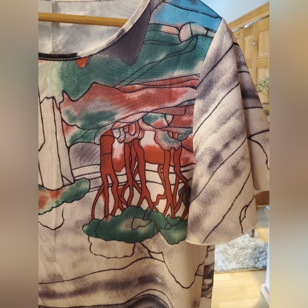 Artistic Urban Printed Multicolor Dress - Picture 4 of 10